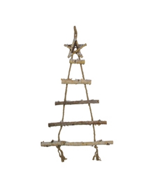 Northlight 32" Natural 5-tier Wall Hanging Twig Tree With Star Christmas Decoration In Brown