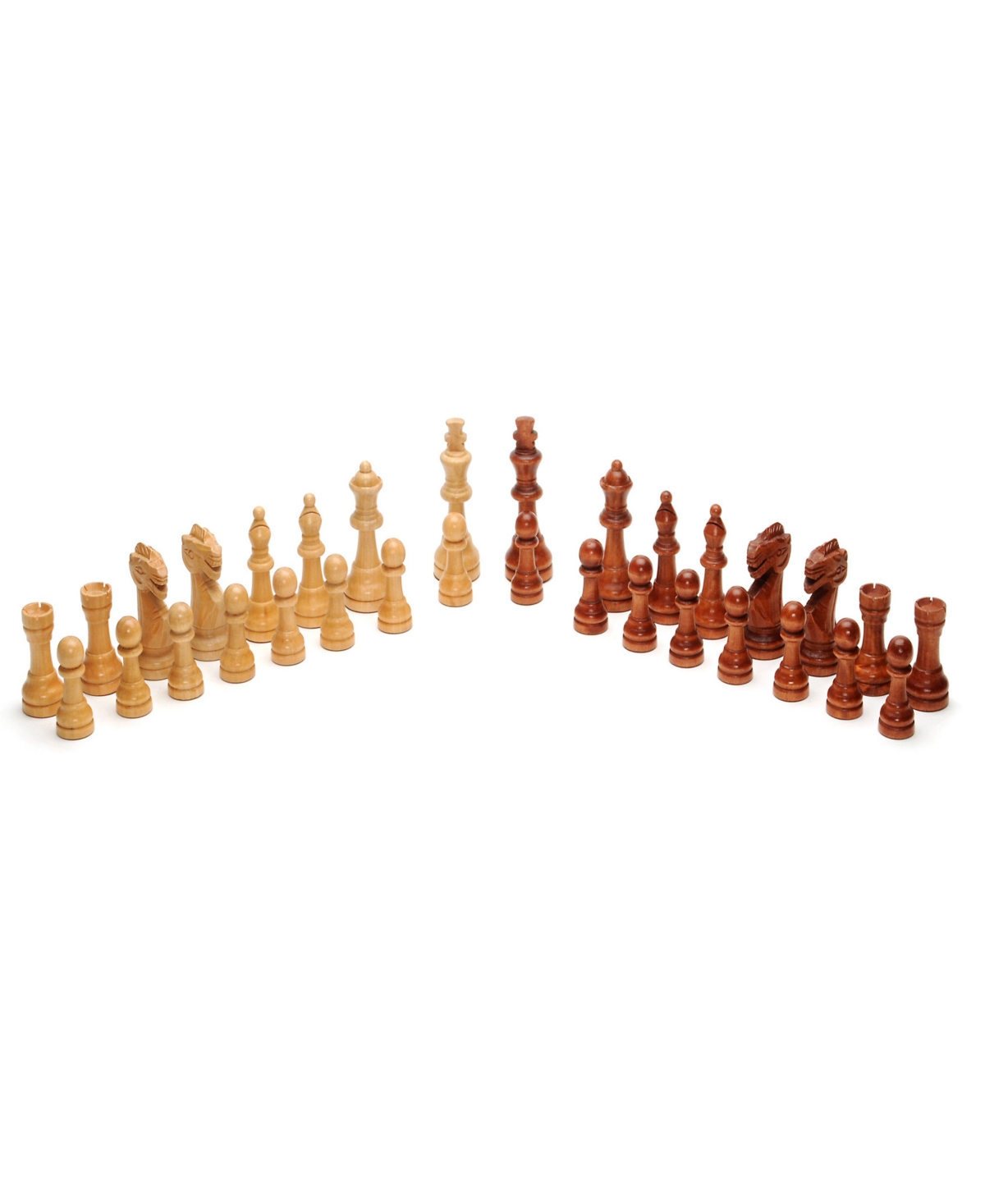 We Games Classic Staunton Wood Chess Set, Wood Board 15 In., 3.75 In. King In Brown