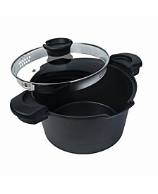 5 Qt. Non-Stick Stock N’ Pasta Pot with Locking Handles And Easy Pour Strainer, 9”