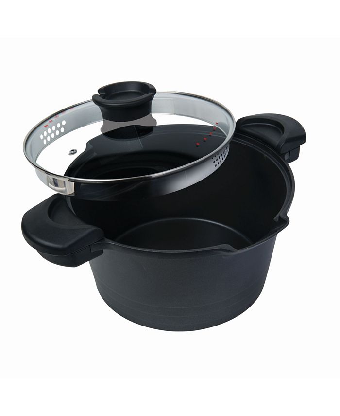 MasterPan 5 Qt. Non Stick Stock N Pasta Pot with Locking Handles