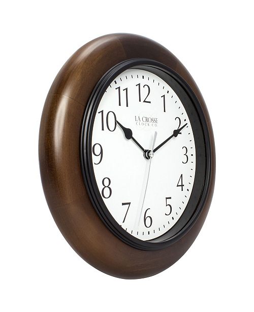 La Crosse Technology La Crosse Clock 4042625 10" Solid Wood Analog