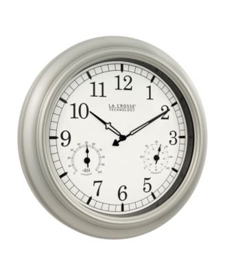 WT-3181PL-Q 18" Indoor or Outdoor Classic Quartz Plastic Analog Wall Clock