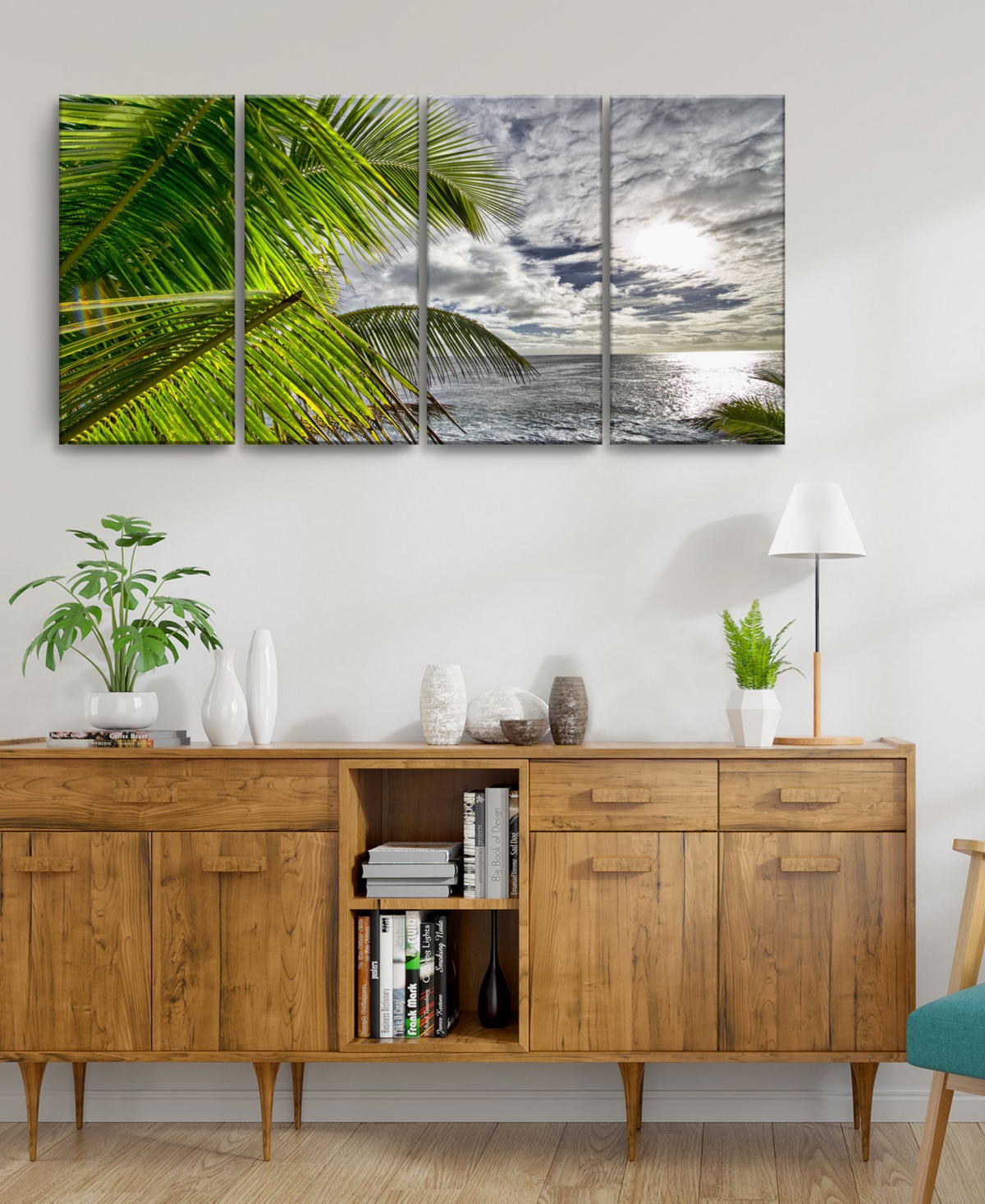 Ready2HangArt Island Balance 4 Piece Wrapped Canvas Coastal Wall Art Set, 24