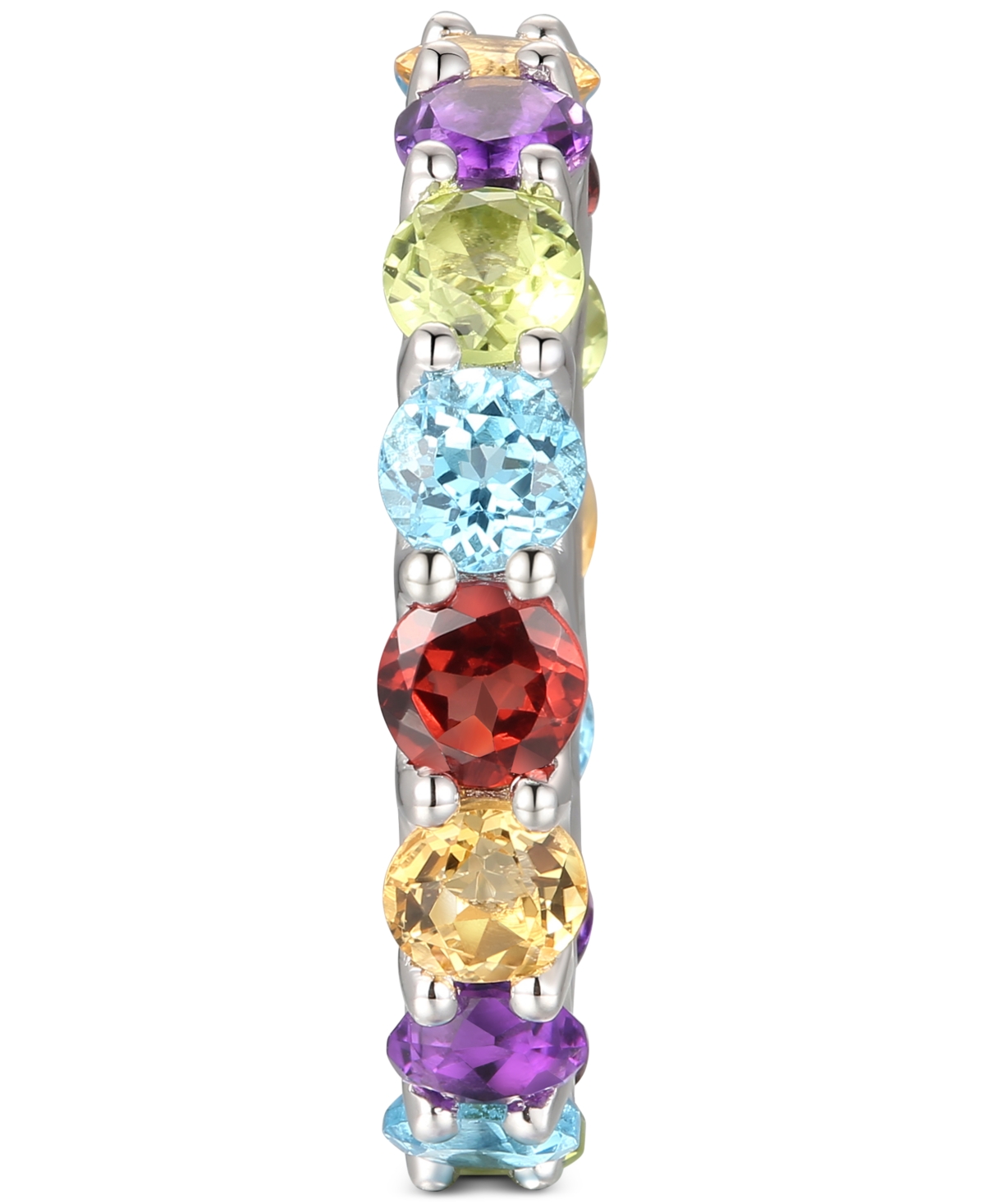 Amethyst Eternity Band (1/2 c.t. t.w.) in Sterling Silver (Also Available In Citrine, Blue Topaz, Opal, and Rhodolite Garnet) - Multi