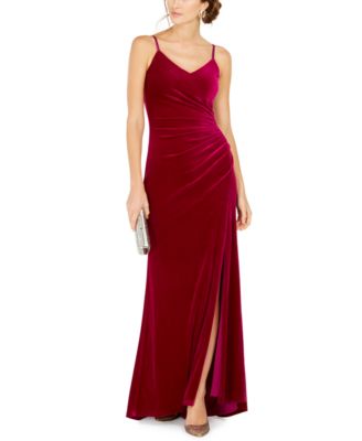 vince camuto red velvet dress