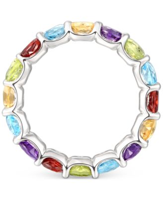 Rhodolite Garnet Band (1/2 c.t. t.w.) in Sterling Silver (Also Available In Citrine, Blue Topaz, Multi, Opal, and Amethyst)