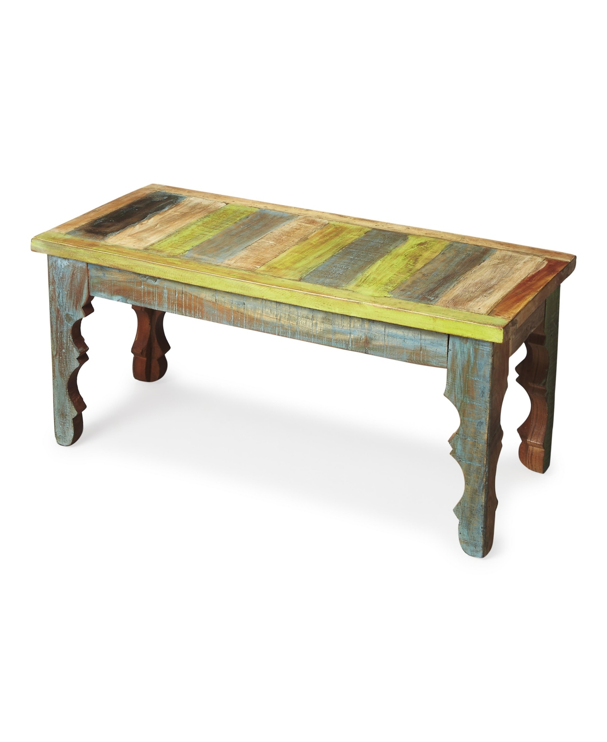 Rao Painted Wood Bench