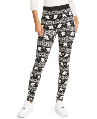 Hippie Rose - Juniors' Fleece-Lined Leggings