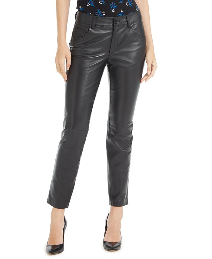Anne Klein Leather Pants - Macy's