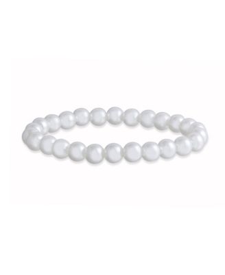 Set Of 5 Imitation Pearl and Crystal Stretchy Bracelets