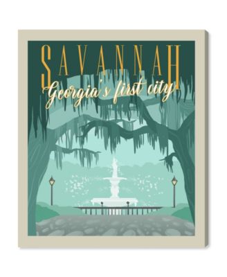 Savannah Postcard Canvas Art - 24