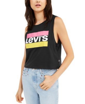 levi's graphic crop tank