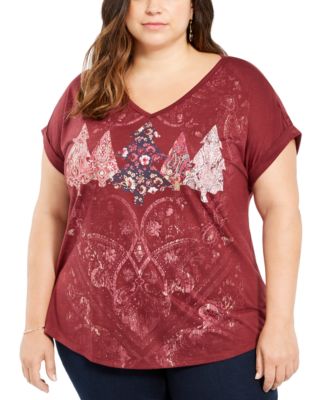 holiday plus size tops