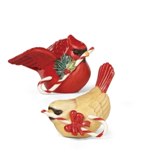 Lenox Winter Greetings Bird Figurine Salt And Pepper Set In Ivory
