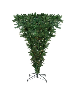 Northlight 7.5' Pre-lit Upside Down Spruce Artificial Christmas Tree In Green