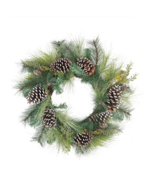 Northlight 28" Mixed Long Needle Pine And Pine Cone Artificial Christmas Wreath In Green