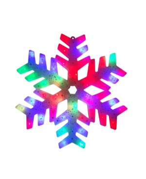 Northlight 15" Led Color Changing Christmas Snowflake Window Silhouette In Multi