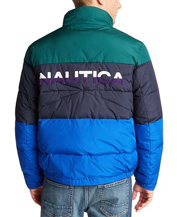 Nautica Men's Blue Sail Tempasphere Insulated Colorblock Jacket