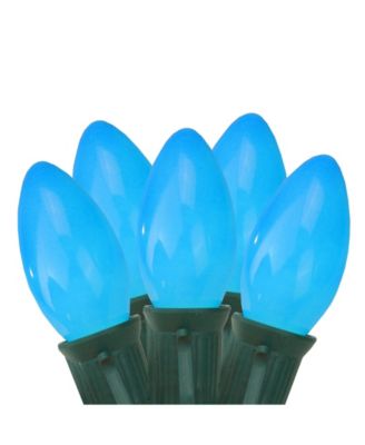 Northlight 25-Light Opaque Blue C9 Christmas Lights 12 in. Bulb Spacing 20 AWG with Green Wire