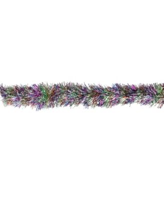50' Traditional Shiny Rainbow Christmas Foil Tinsel Garland - Unlit