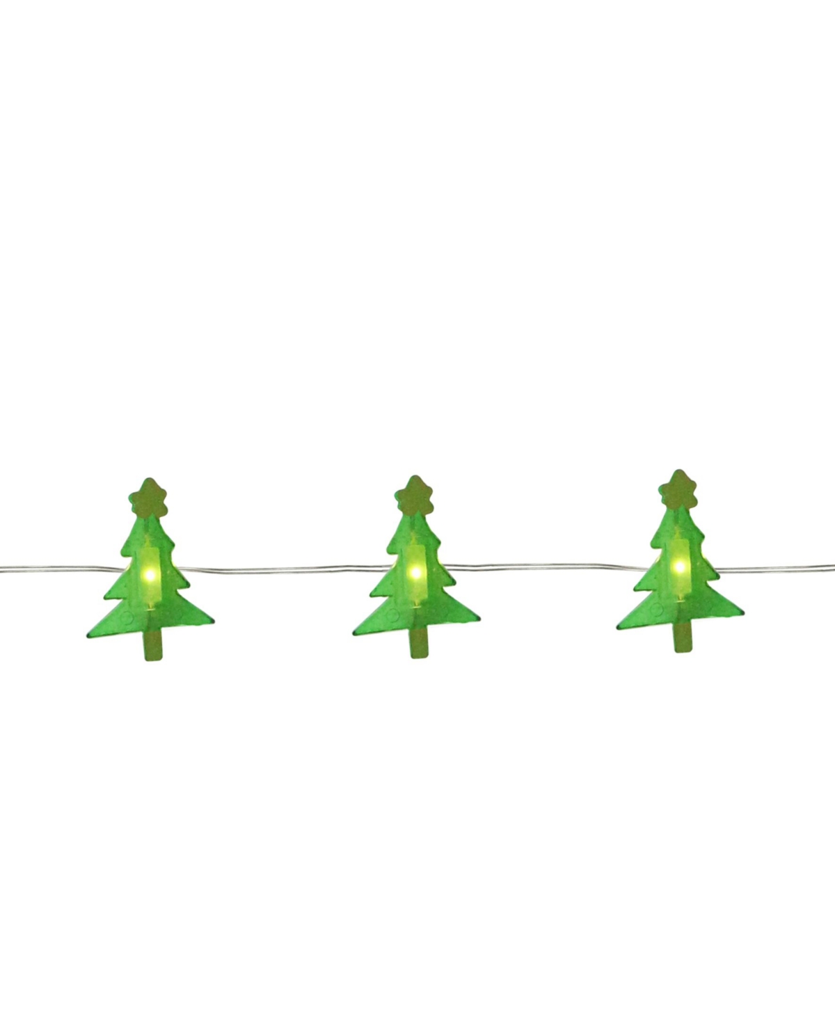 20 Warm White Led Christmas Tree Fairy Lights 6 ft Copper Wire - Green