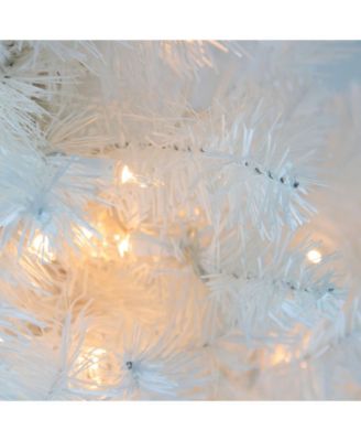 3' Pre-Lit Snow White Artificial Christmas Tree - Clear Lights