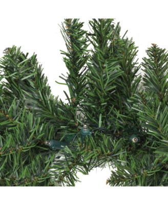 9'  Pre-Lit LED Canadian Pine Artificial Christmas Garland - Clear Lights