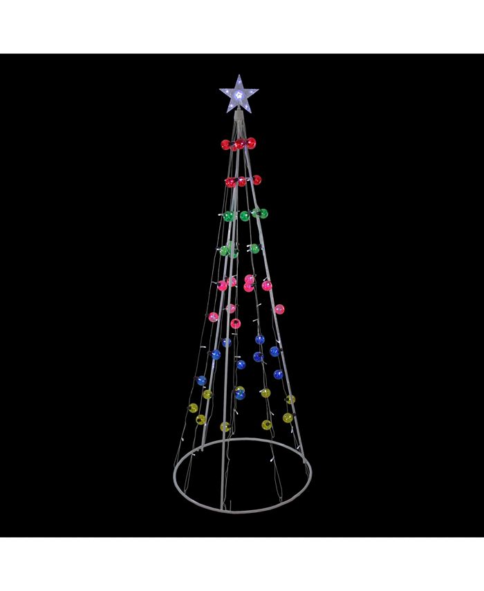 Northlight 6' Multi-Colored Lighted Show Cone Christmas Tree Outdoor ...