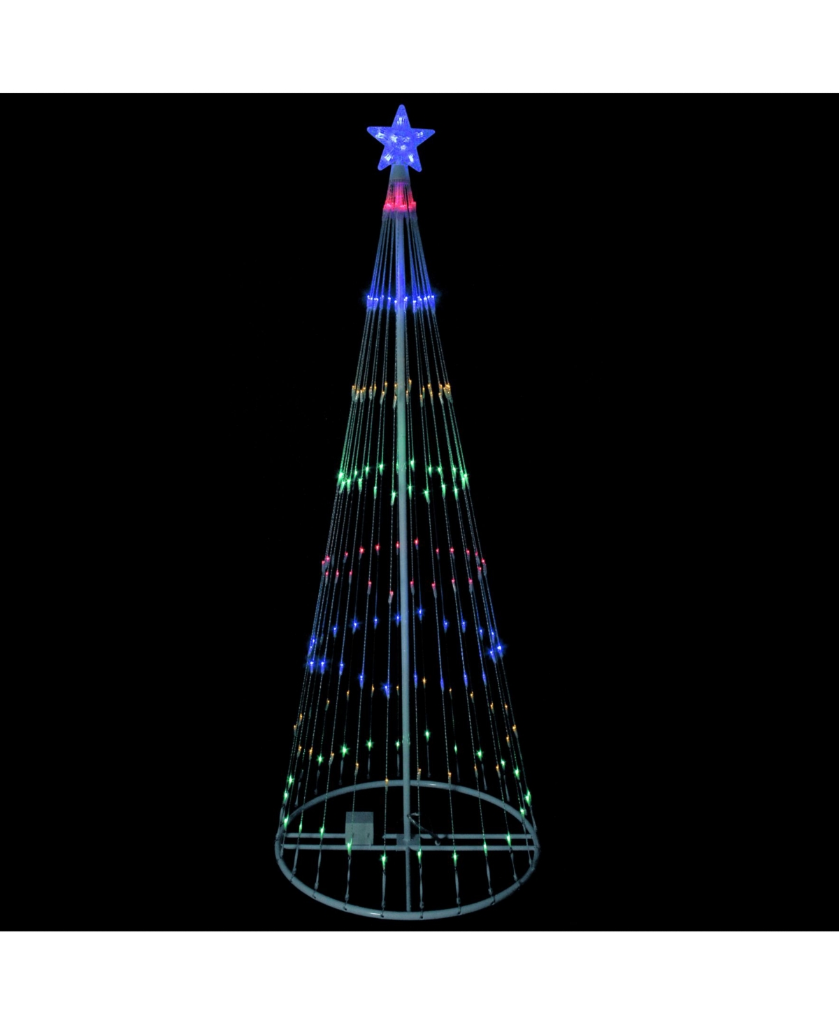 Northlight 9'Color Led Lighted Show Cone Christmas Tree Outdoor Decoration - Multi