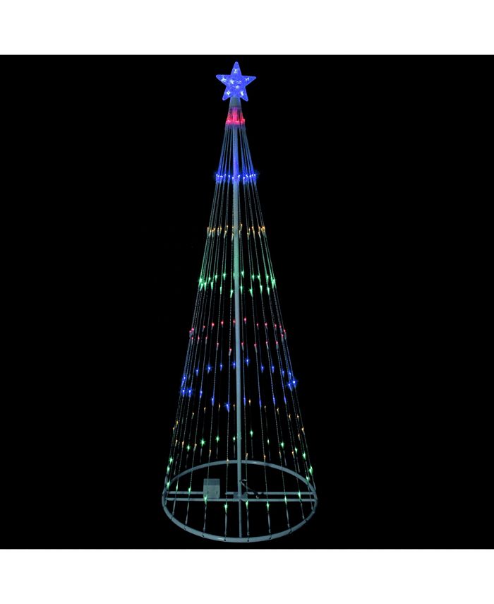 Northlight 9' MultiColor LED Lighted Show Cone Christmas Tree Outdoor