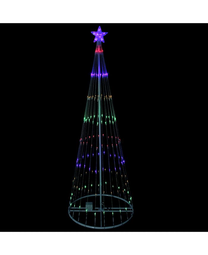 Northlight 6' MultiColor LED Lighted Show Cone Christmas Tree Outdoor