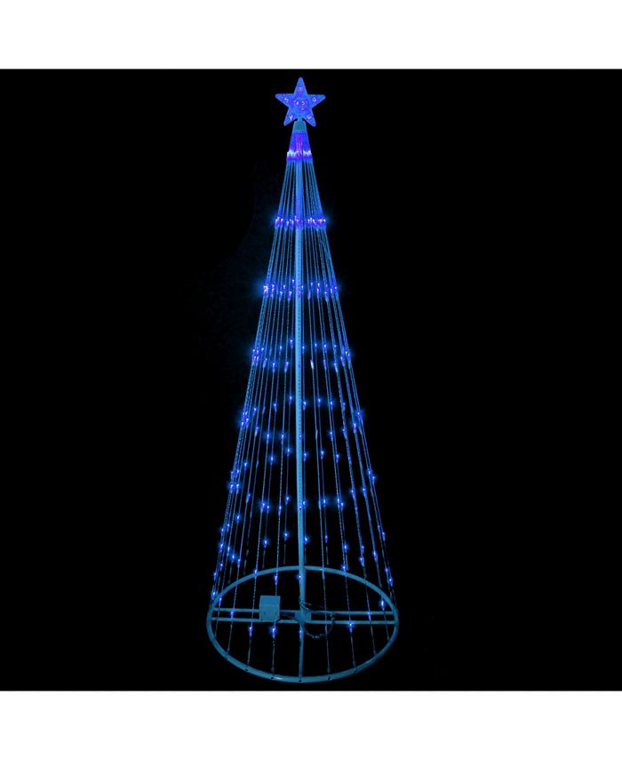 Northlight 6' Blue LED Lighted Show Cone Christmas Tree Outdoor ...
