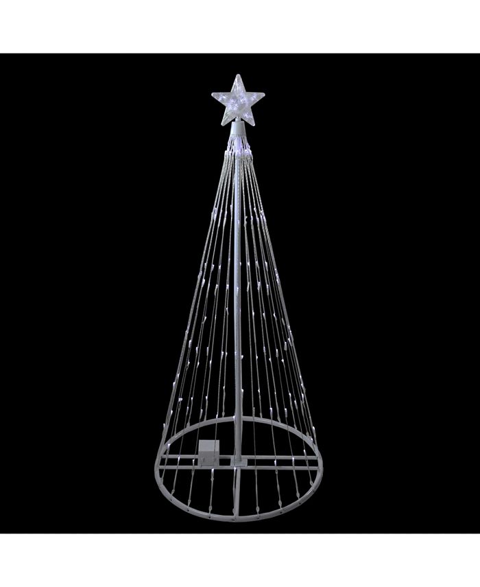 Northlight 4' Pure White LED Lighted Show Cone Christmas Tree Outdoor ...