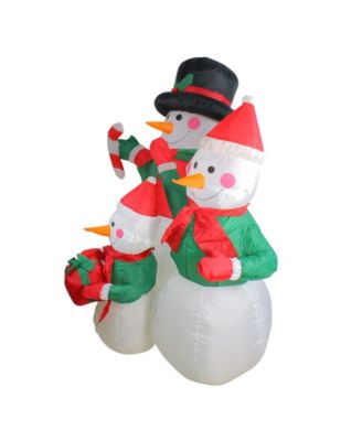4' Inflatable Snowman Family Lighted Christmas Yard Art Decoration
