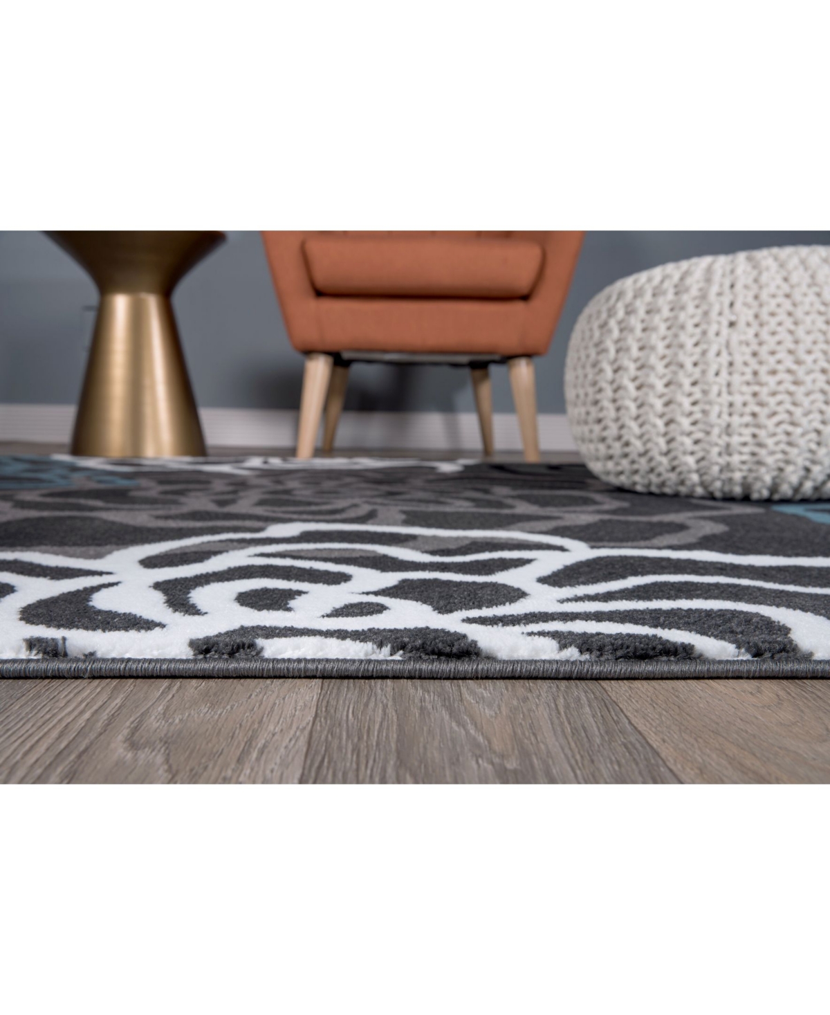 Main Street Rugs Montane Mon108Area Rug - Gray