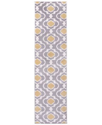 Alba Alb310 Gray/Yellow 2' x 7'2" Runner Rug