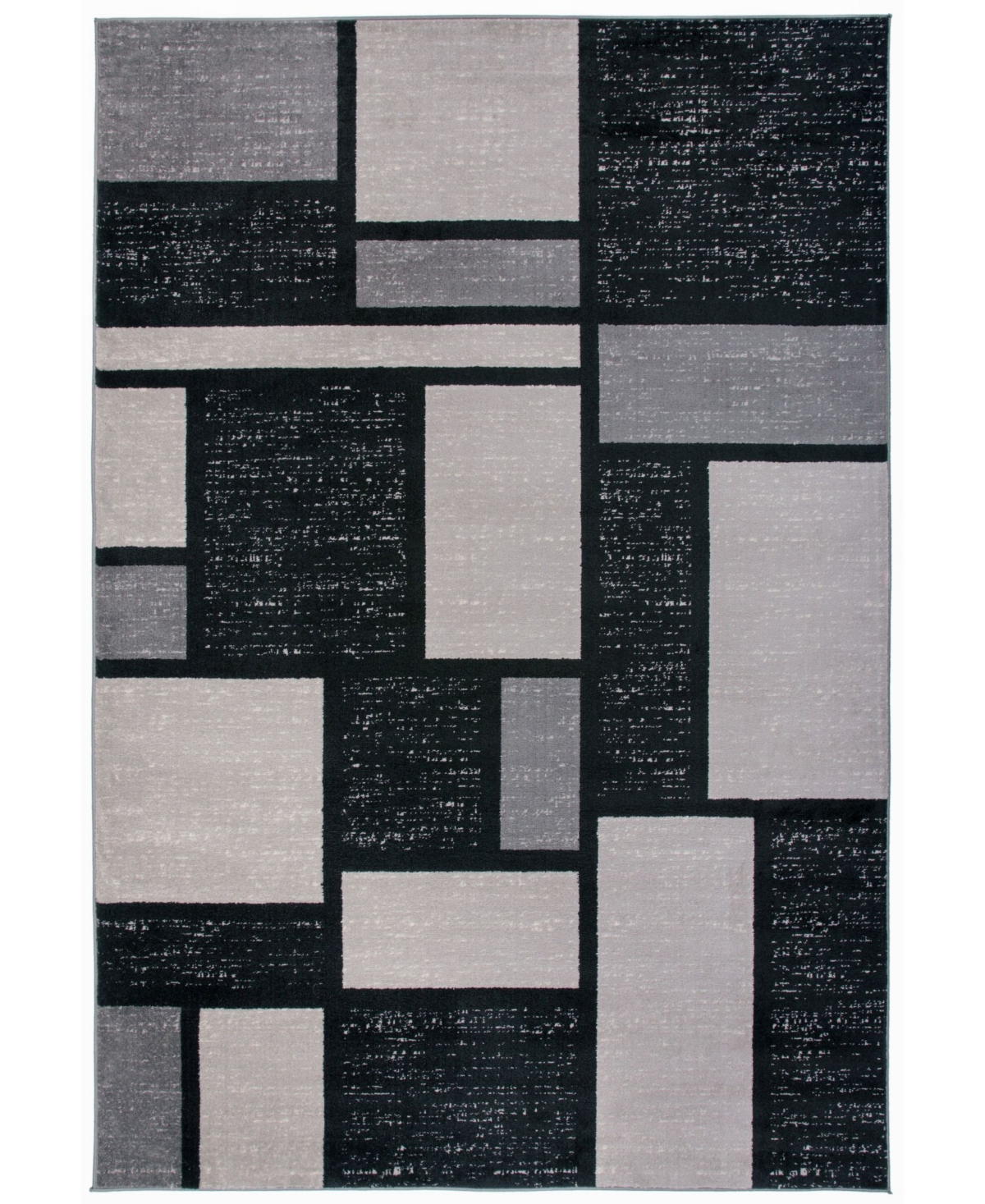 Main Street Rugs Alba Alb308 Gray 6'6in x 9' Area Rug - Grey