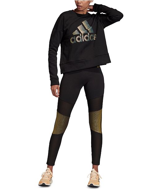 adidas Glam Logo Sweatshirt & Leggings