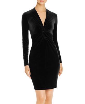 Elie Tahari Cynthia Knot Front Velvet Dress Macy s