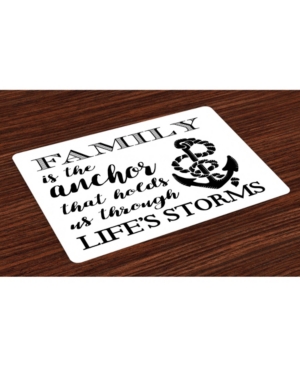 Ambesonne Family Place Mats Set of 4