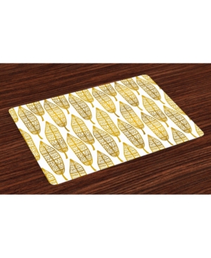 Ambesonne Feather Place Mats Set of 4