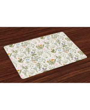 Ambesonne Floral Place Mats Set of 4
