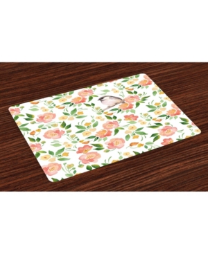Ambesonne Floral Place Mats Set of 4
