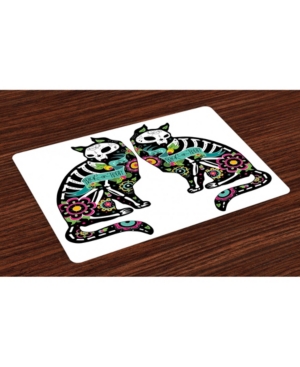 Ambesonne Day of the Dead Place Mats Set of 4