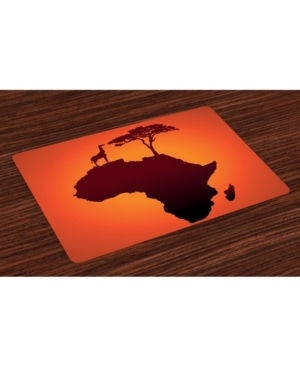 Ambesonne African Place Mats Set of 4