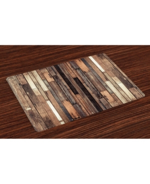 Ambesonne Wooden Place Mats Set of 4