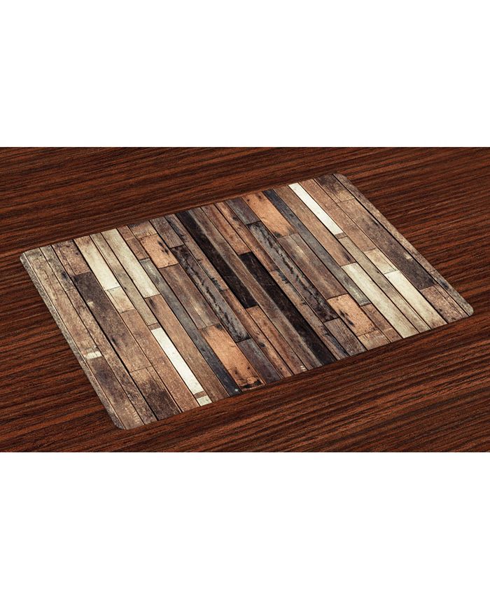 Ambesonne Wooden Place Mats, Set of 4 Macy's