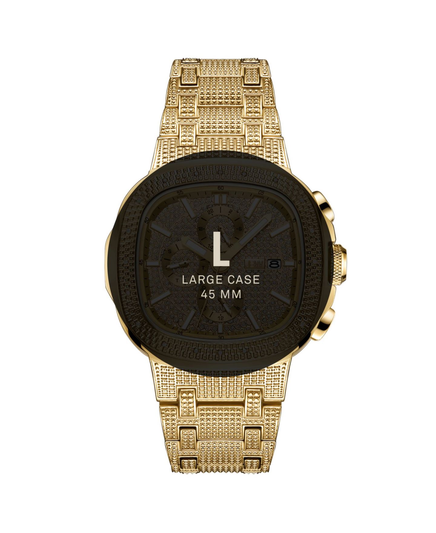 Мужские часы Jbw Diamond (1/5 ct. t.w.) Watch in 18k Gold-plated Stainless-steel Watch 48mm — фото 5