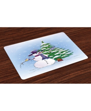 Ambesonne Christmas Place Mats Set of 4