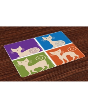 Ambesonne Funny Place Mats Set of 4